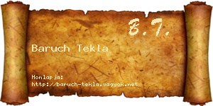 Baruch Tekla névjegykártya